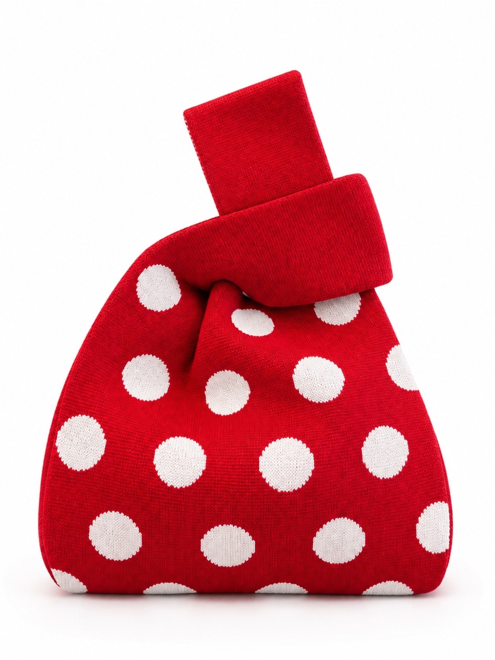 Red Polka Dot Knot Bag - NEW